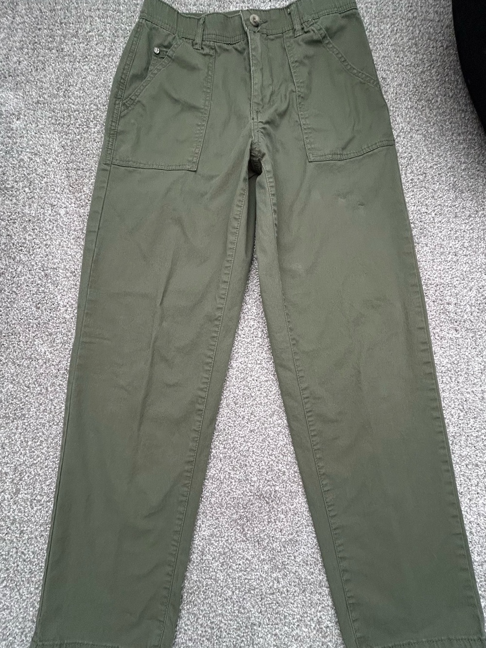Olive Cargo Utility Pants - Classic Workwear Style